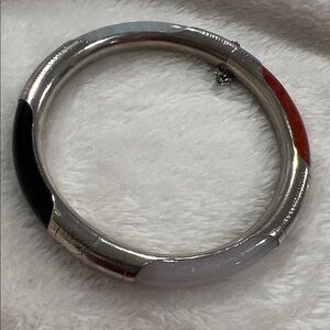 925 Silver Bangle Jade-Onyx-Carnelian